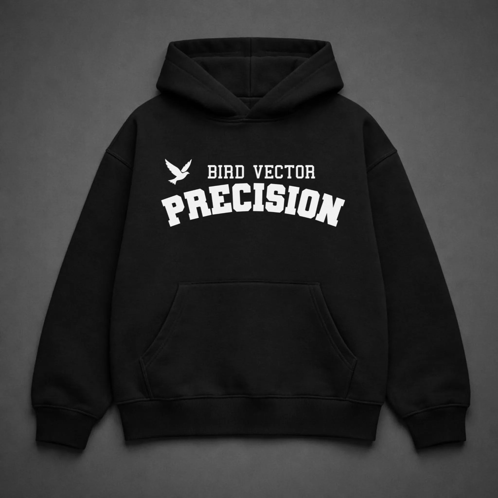Bird Vector™ Precision Mark Unisex Heavyweight Hoodie – Black
