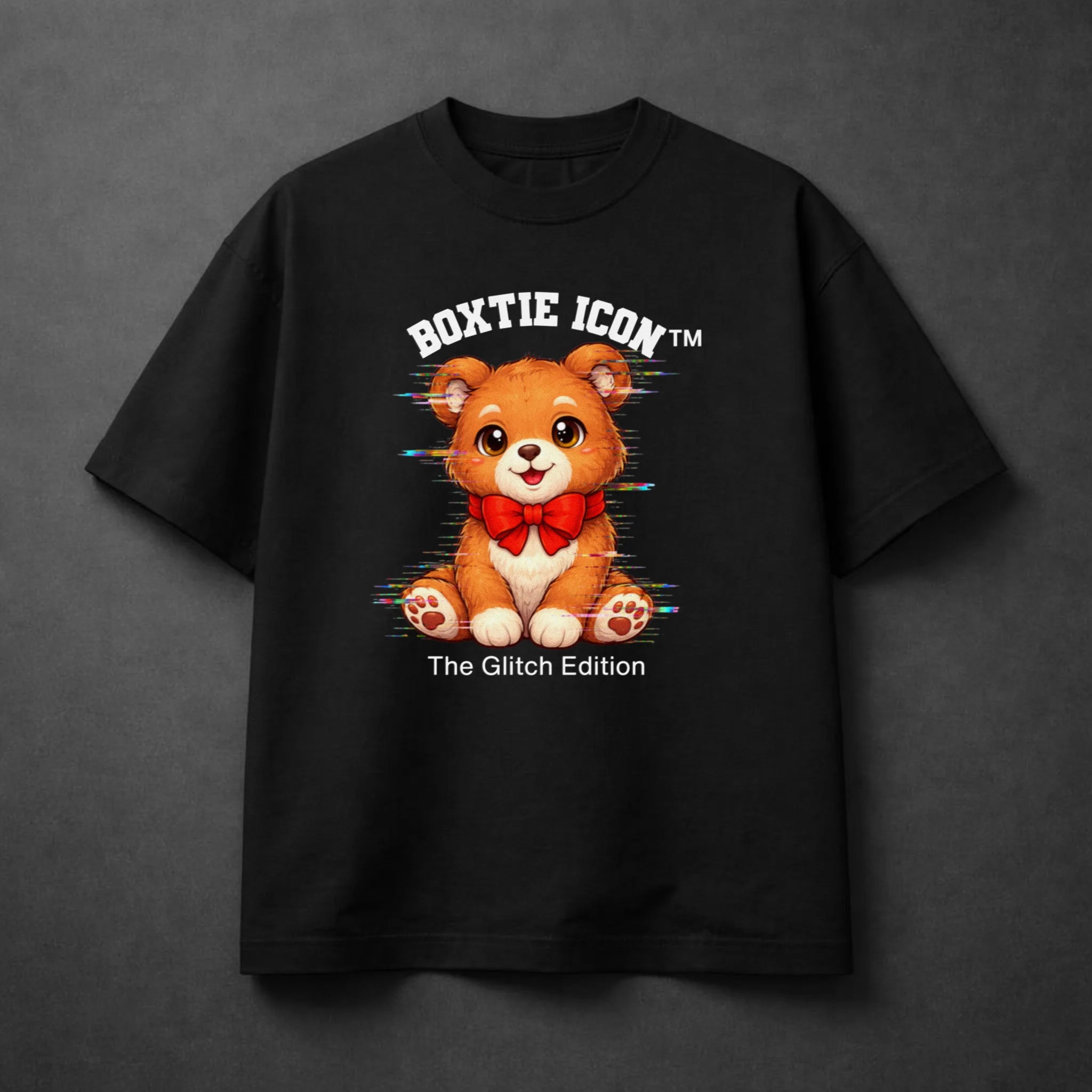 Boxtie Icon™ Bear — Heavyweight T-Shirt — Black