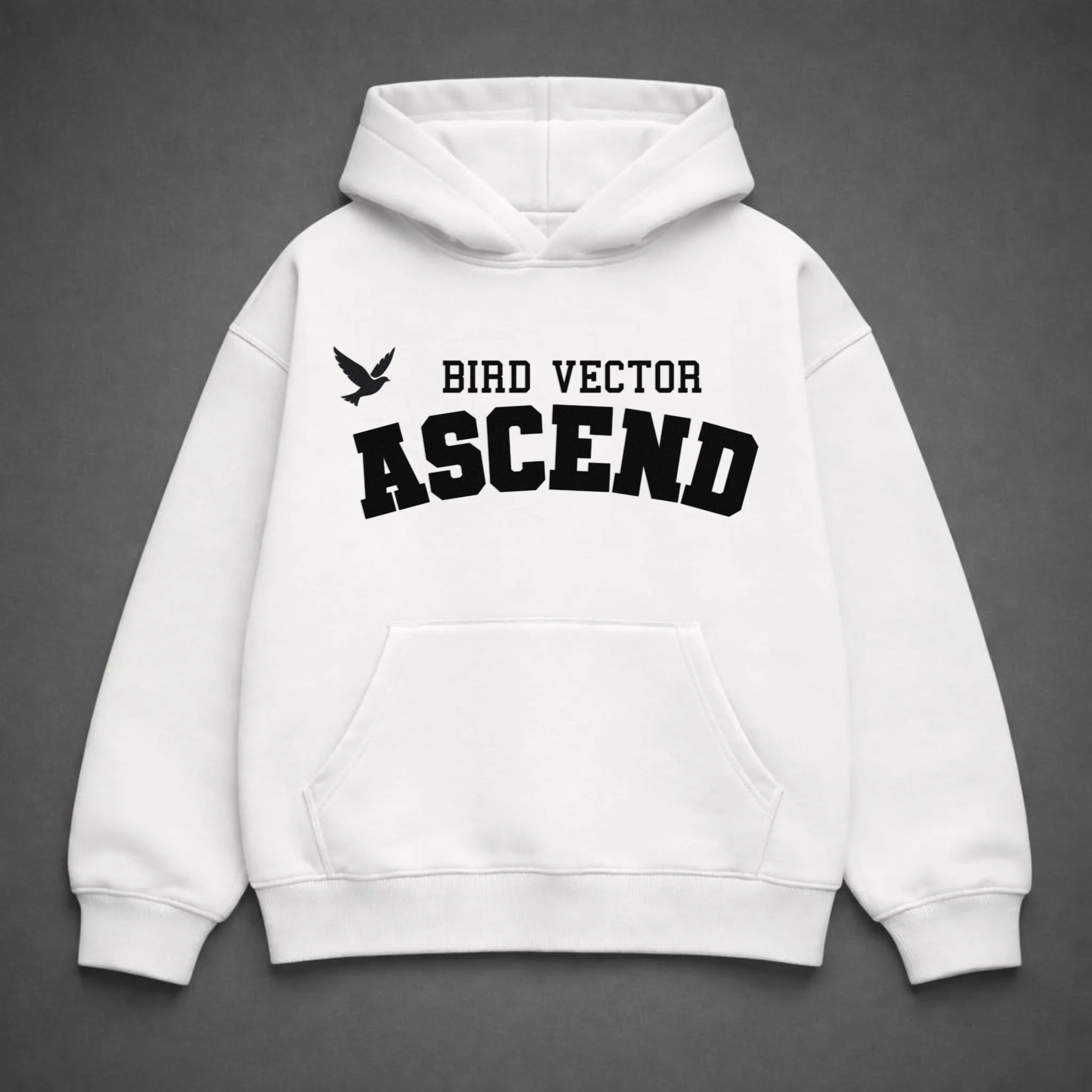 Bird Vector™ Ascend Mark Unisex Heavyweight Hoodie – White