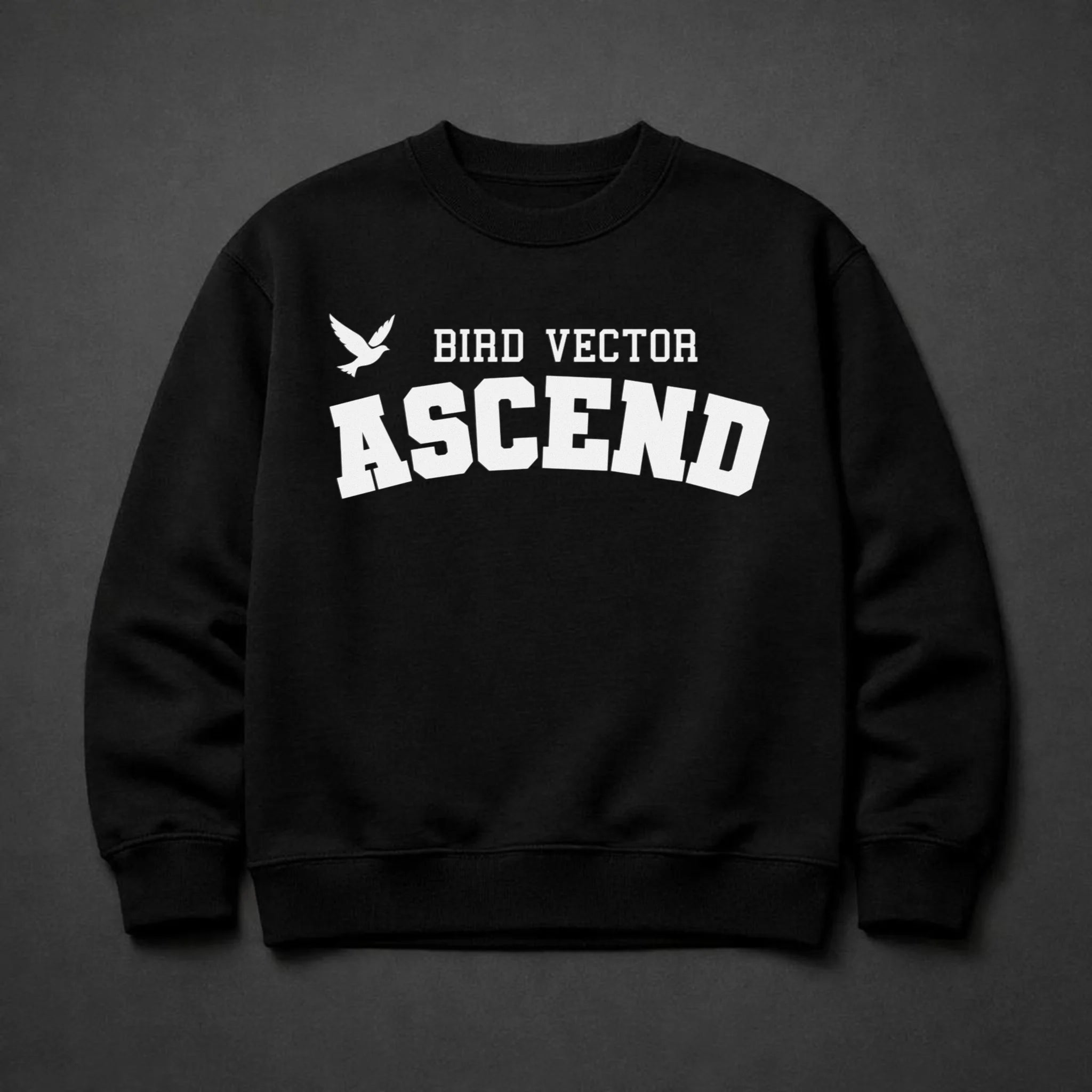 Bird Vector™ Ascend Mark Unisex Heavyweight Sweatshirt – Black