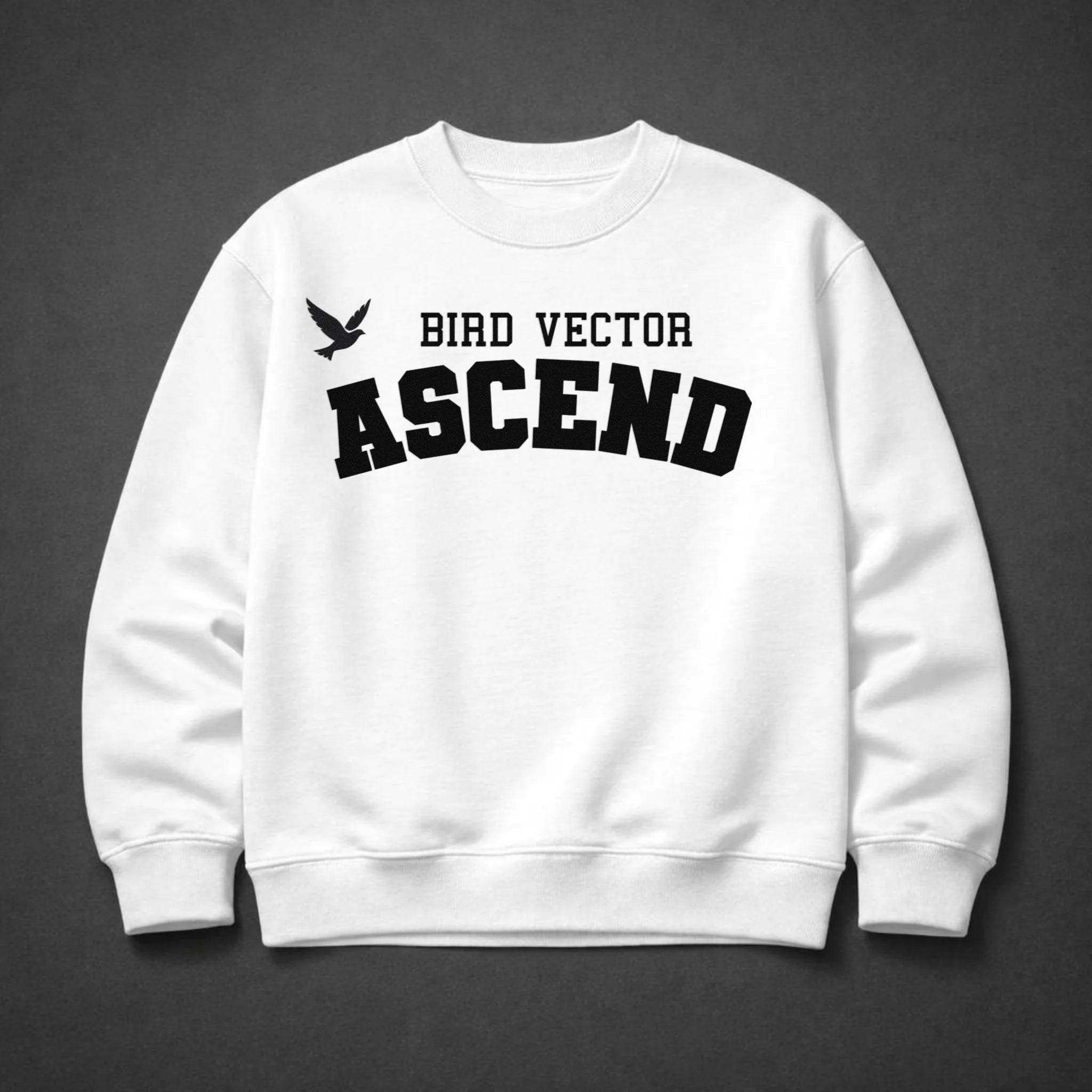 Bird Vector™ Ascend Mark Unisex Heavyweight Sweatshirt – White