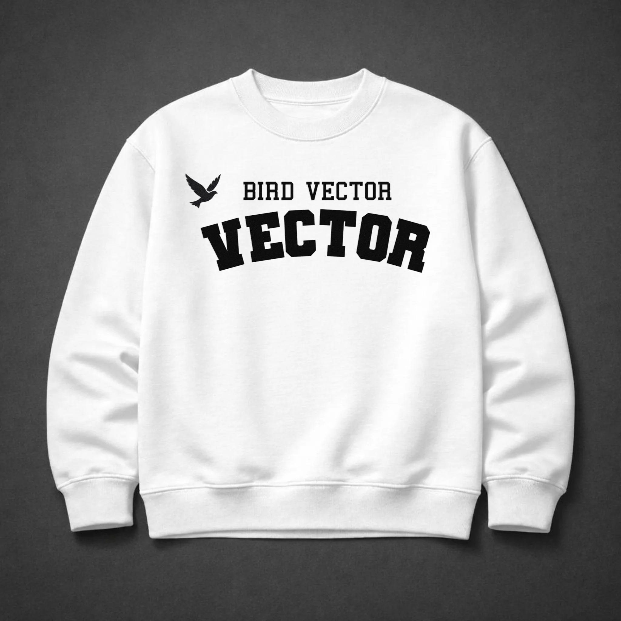 Bird Vector™ Signature Mark Unisex Heavyweight Sweatshirt – White