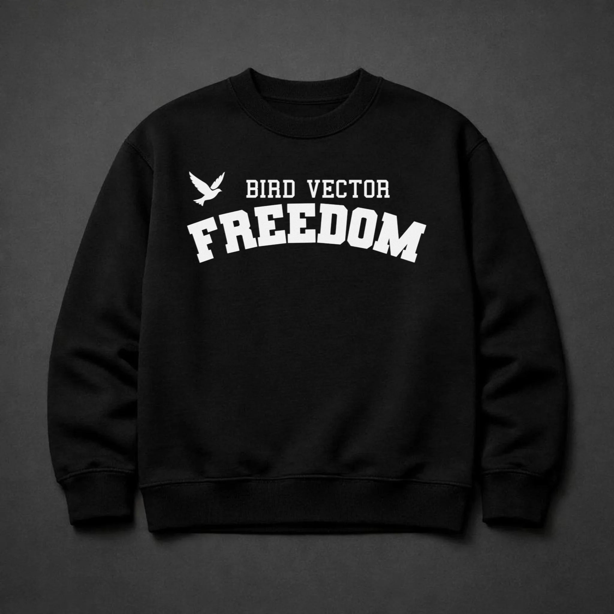 Bird Vector™ Freedom Mark Unisex Heavyweight Sweatshirt – Black