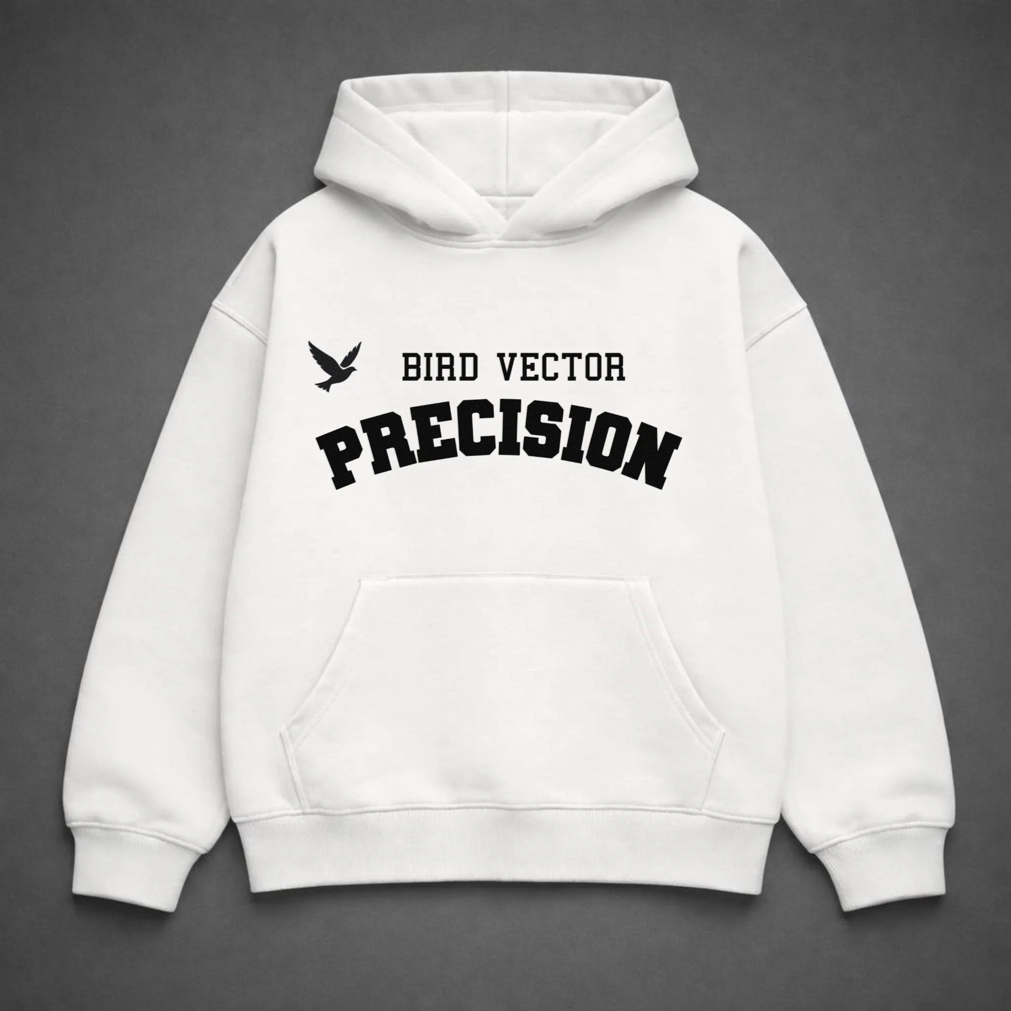 Bird Vector™ Precision Mark Unisex Heavyweight Hoodie – White