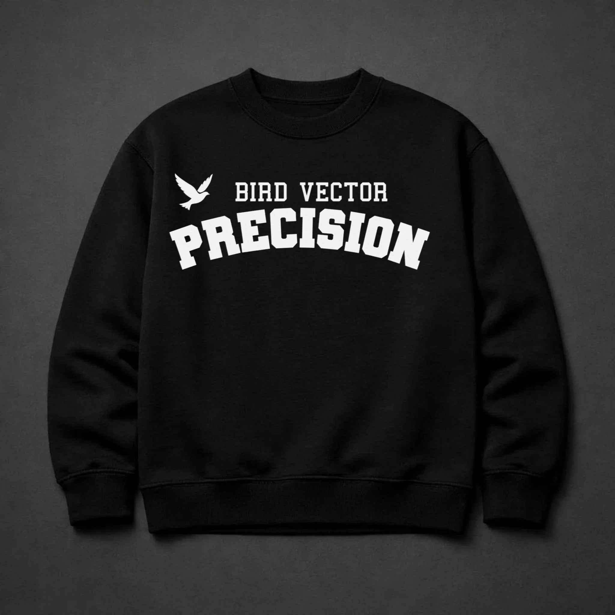Bird Vector™ Precision Mark Unisex Heavyweight Sweatshirt – Black