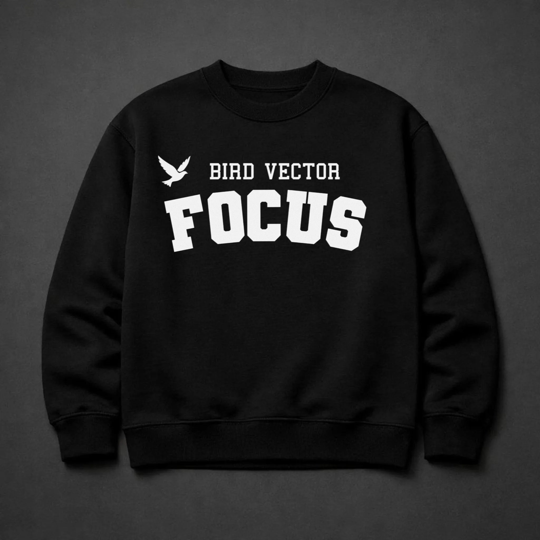Bird Vector™ Focus Mark Unisex Heavyweight Sweatshirt – Black