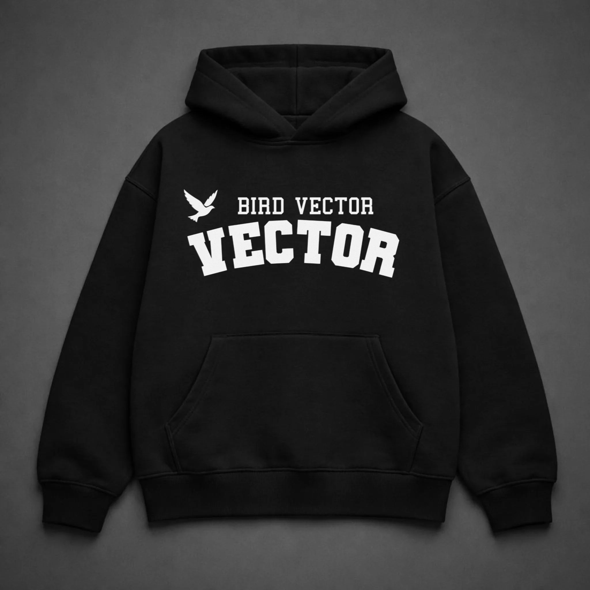 Bird Vector™ Signature Mark Unisex Heavyweight Hoodie – Black