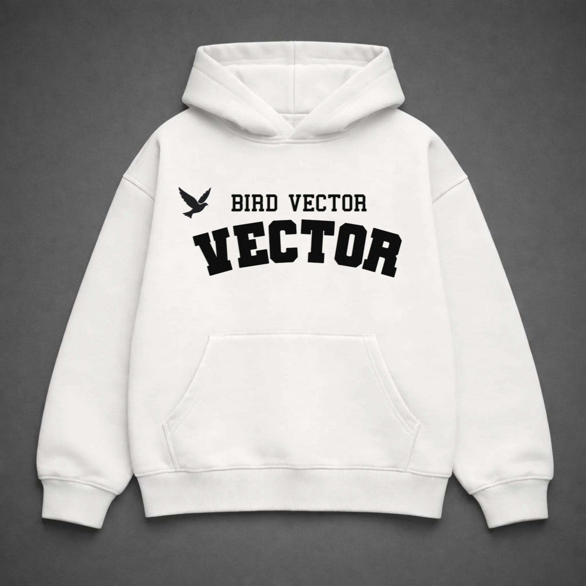 Bird Vector™ Signature Mark Unisex Heavyweight Hoodie – White
