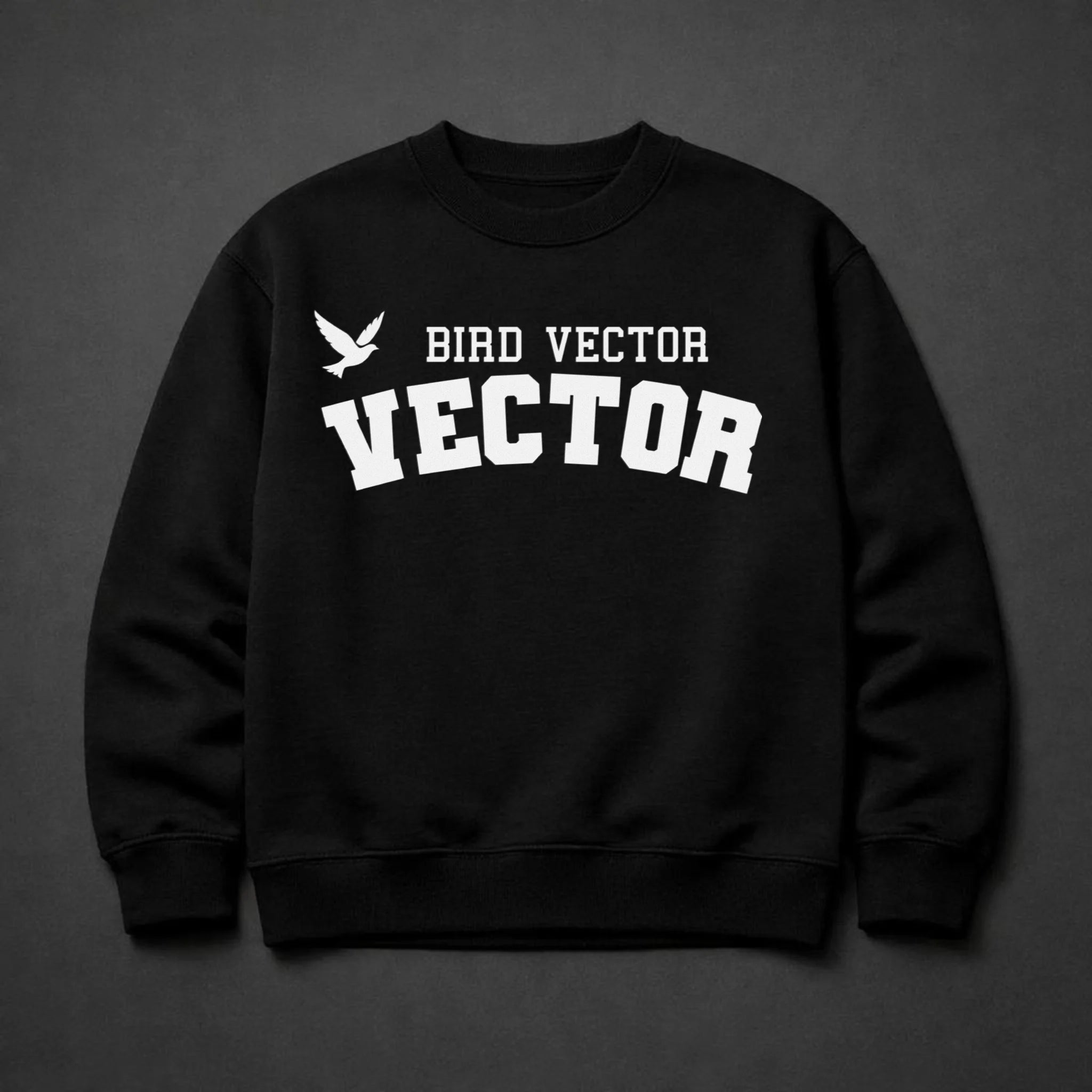 Bird Vector™ Signature Mark Unisex Heavyweight Sweatshirt – Black