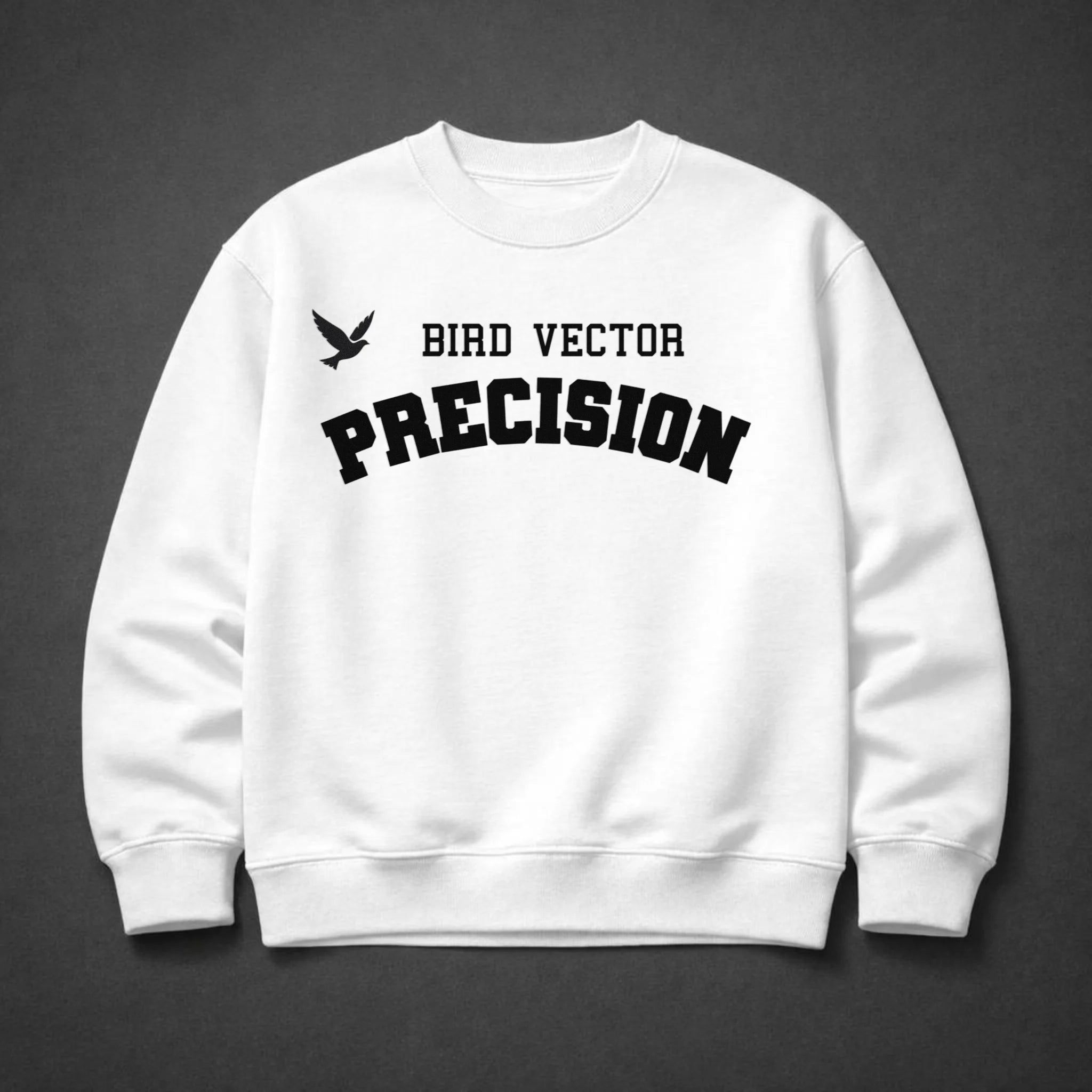 Bird Vector™ Precision Mark Unisex Heavyweight Sweatshirt – White