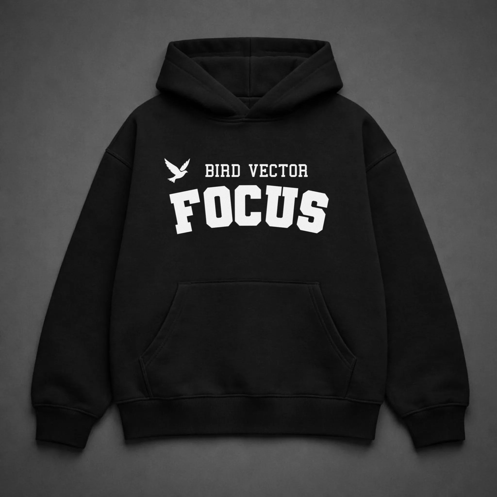Bird Vector™ Focus Mark Unisex Heavyweight Hoodie – Black
