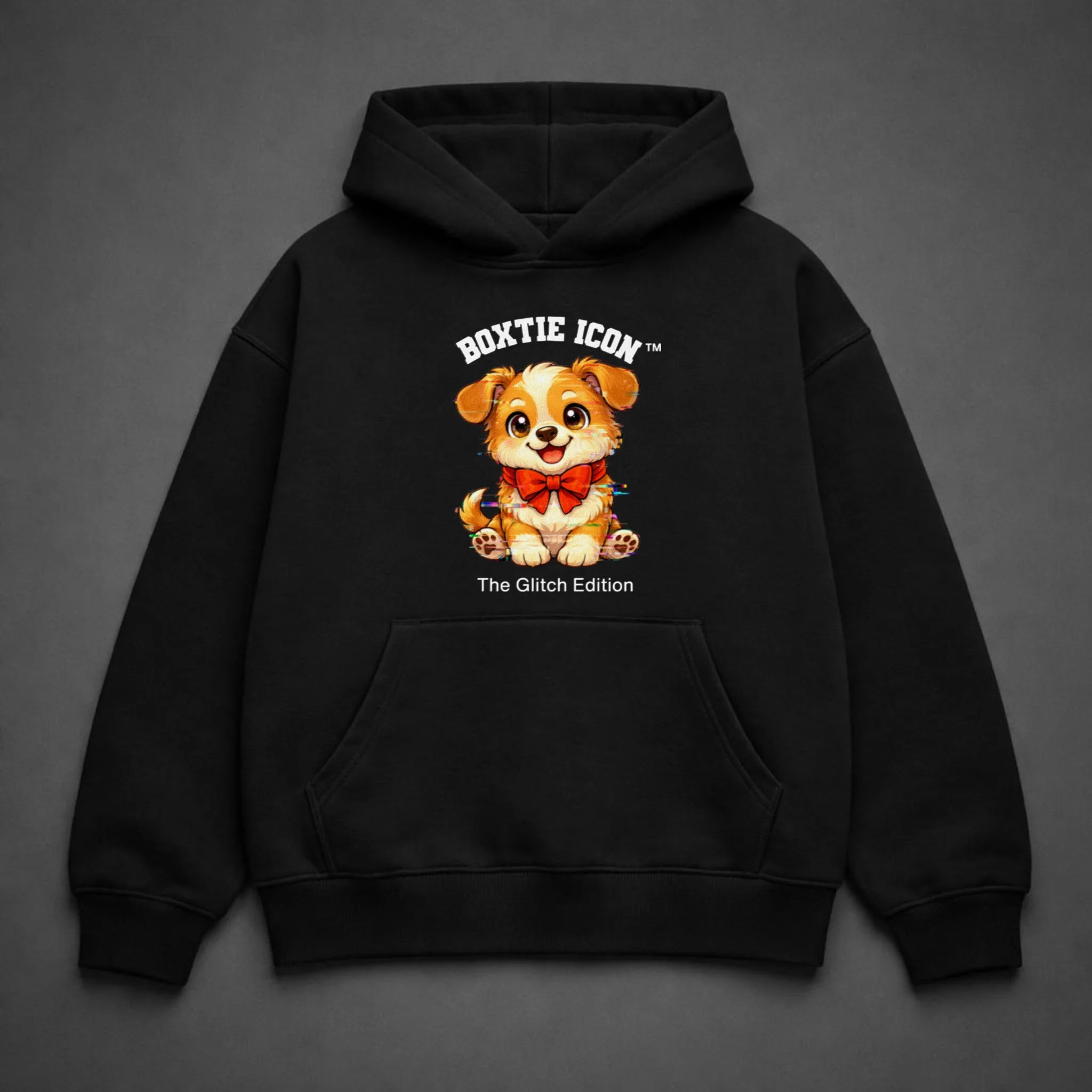 Boxtie Icon™ Dog — Premium Hoodie — Black