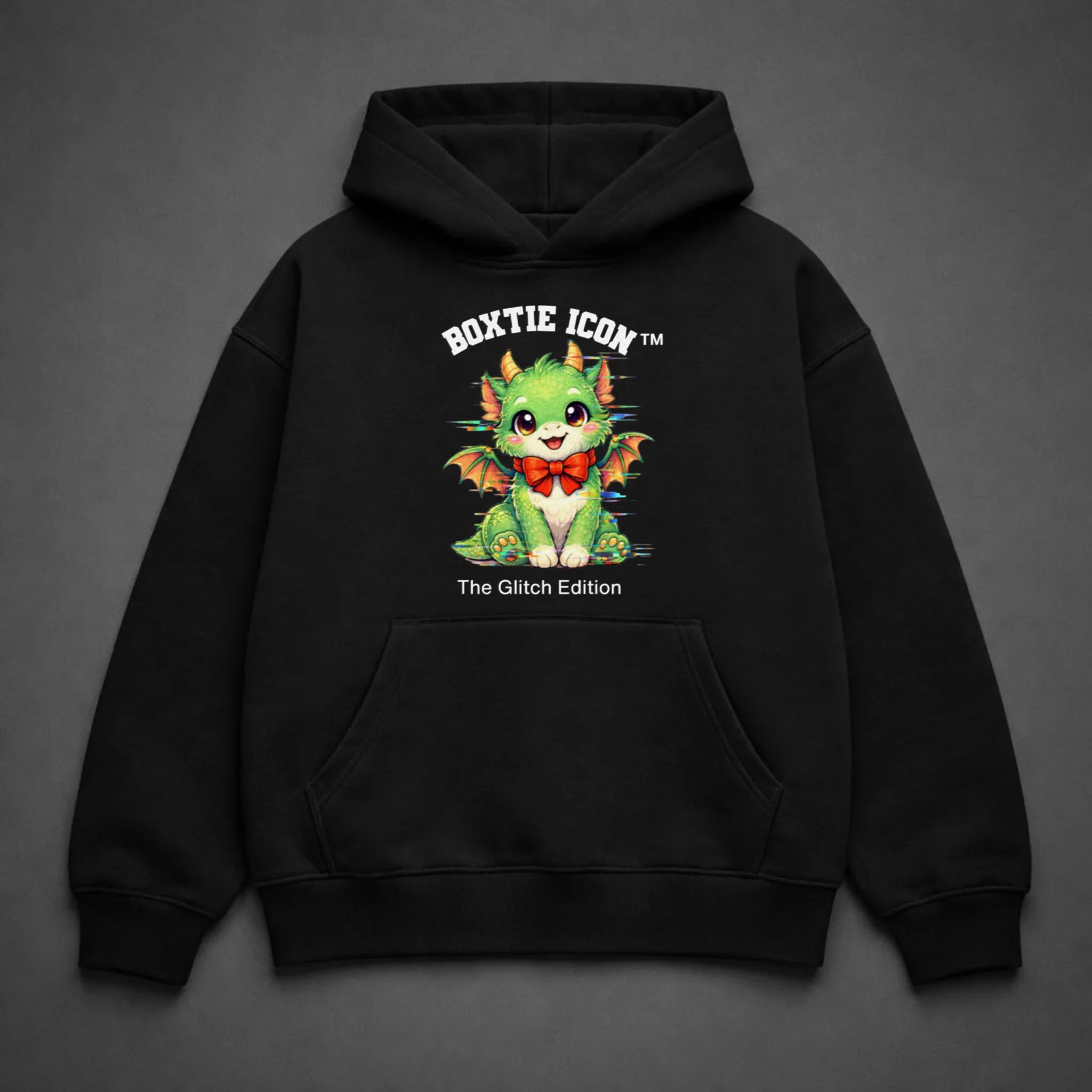 Boxtie Icon™ Dragon — Premium Hoodie — Black