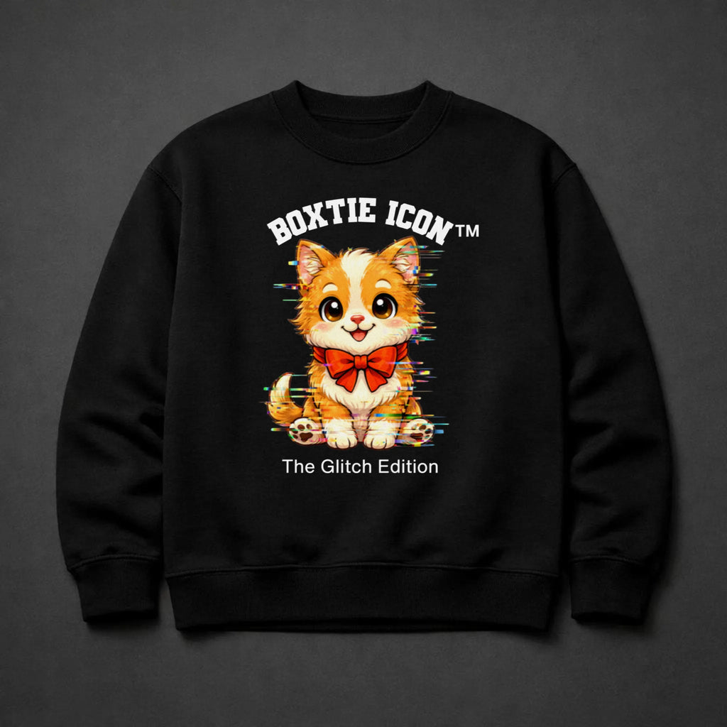 Boxtie Icon™ Cat — Premium Sweatshirt — Black