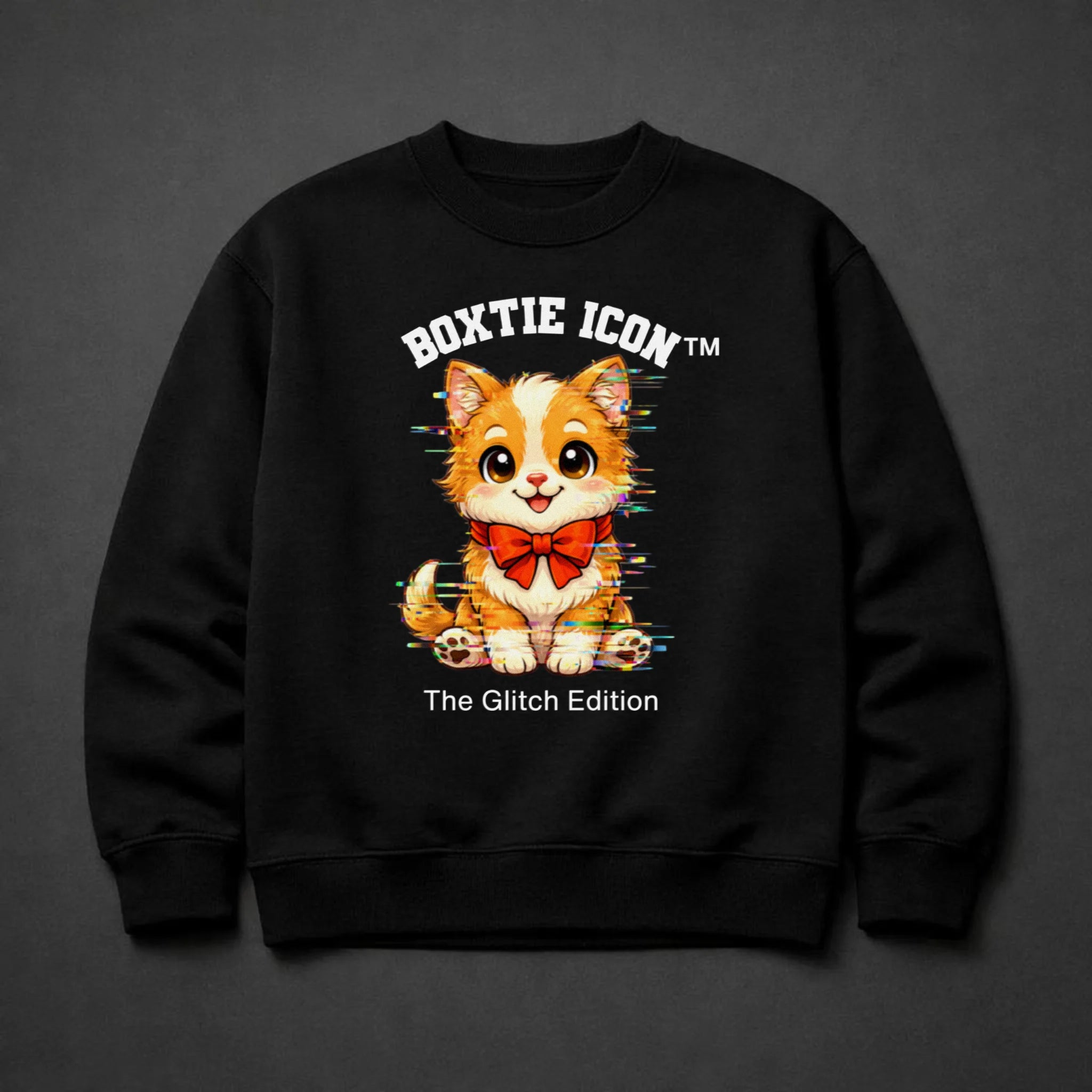 Boxtie Icon™ Cat — Premium Sweatshirt — Black