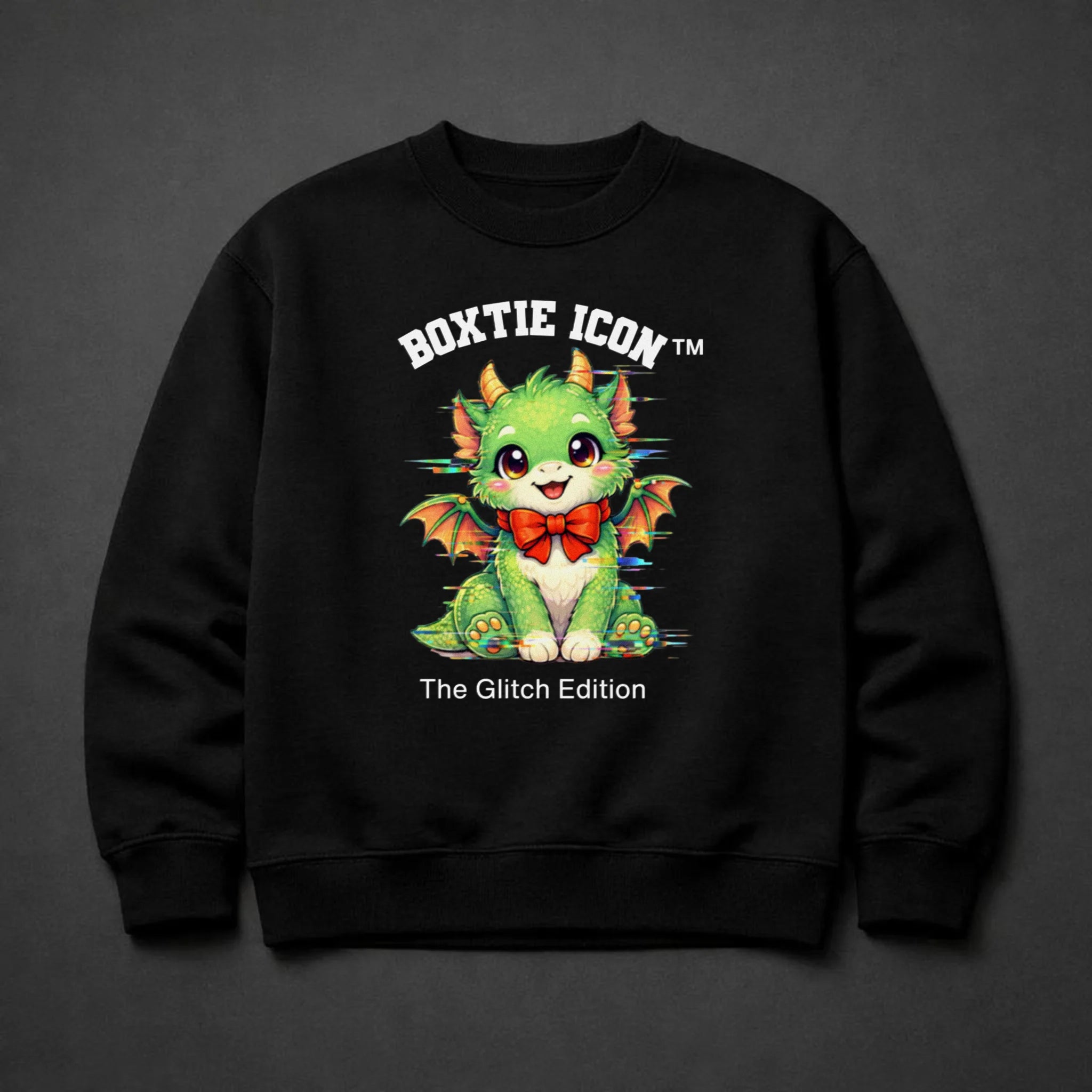 Boxtie Icon™ Dragon — Premium Sweatshirt — Black