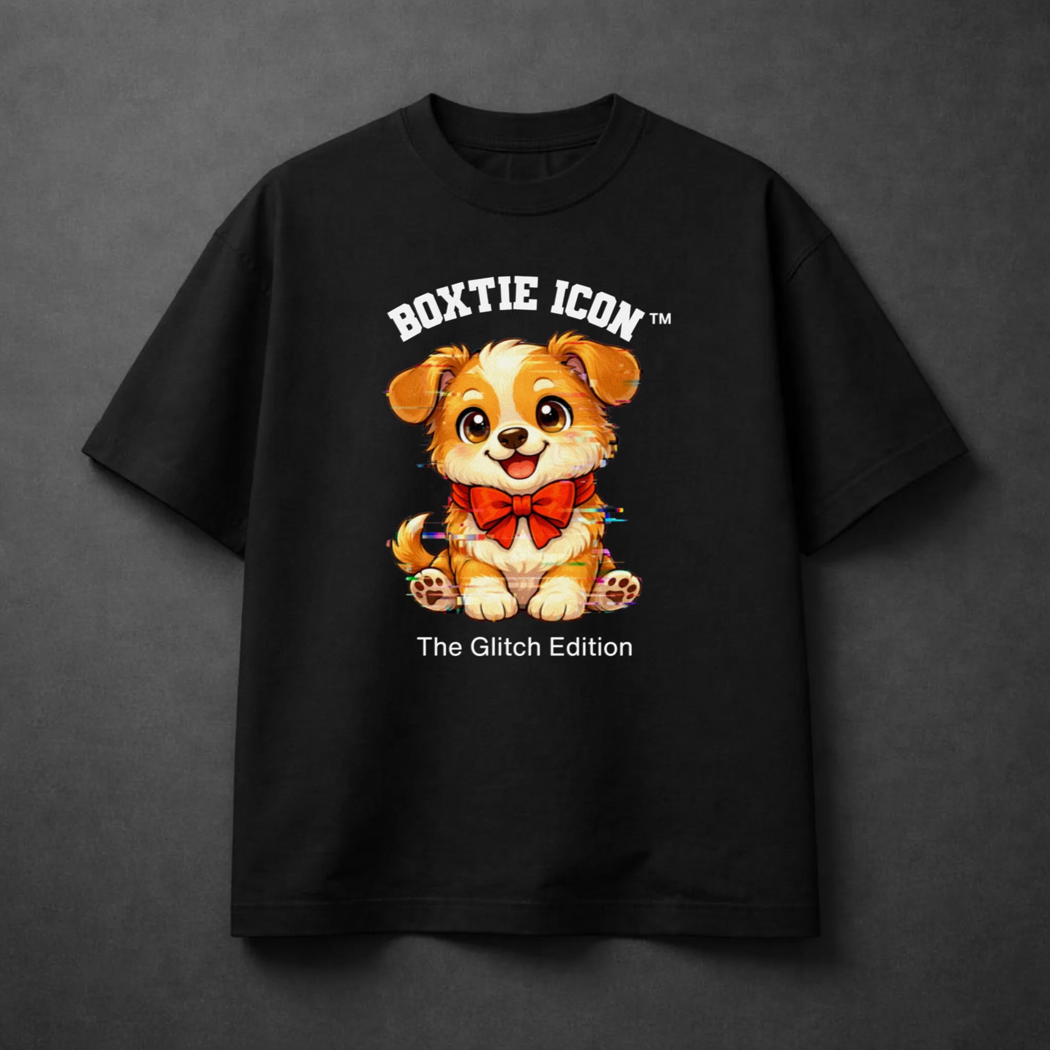 Boxtie Icon™ Dog — Heavyweight T-Shirt —Black