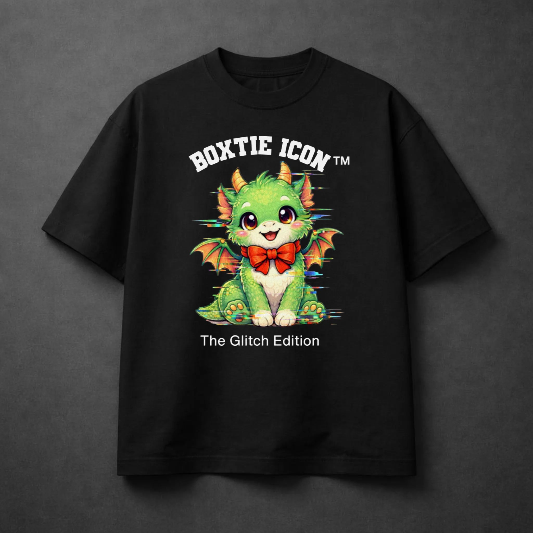 Boxtie Icon™ Dragon — Heavyweight T-Shirt — Black