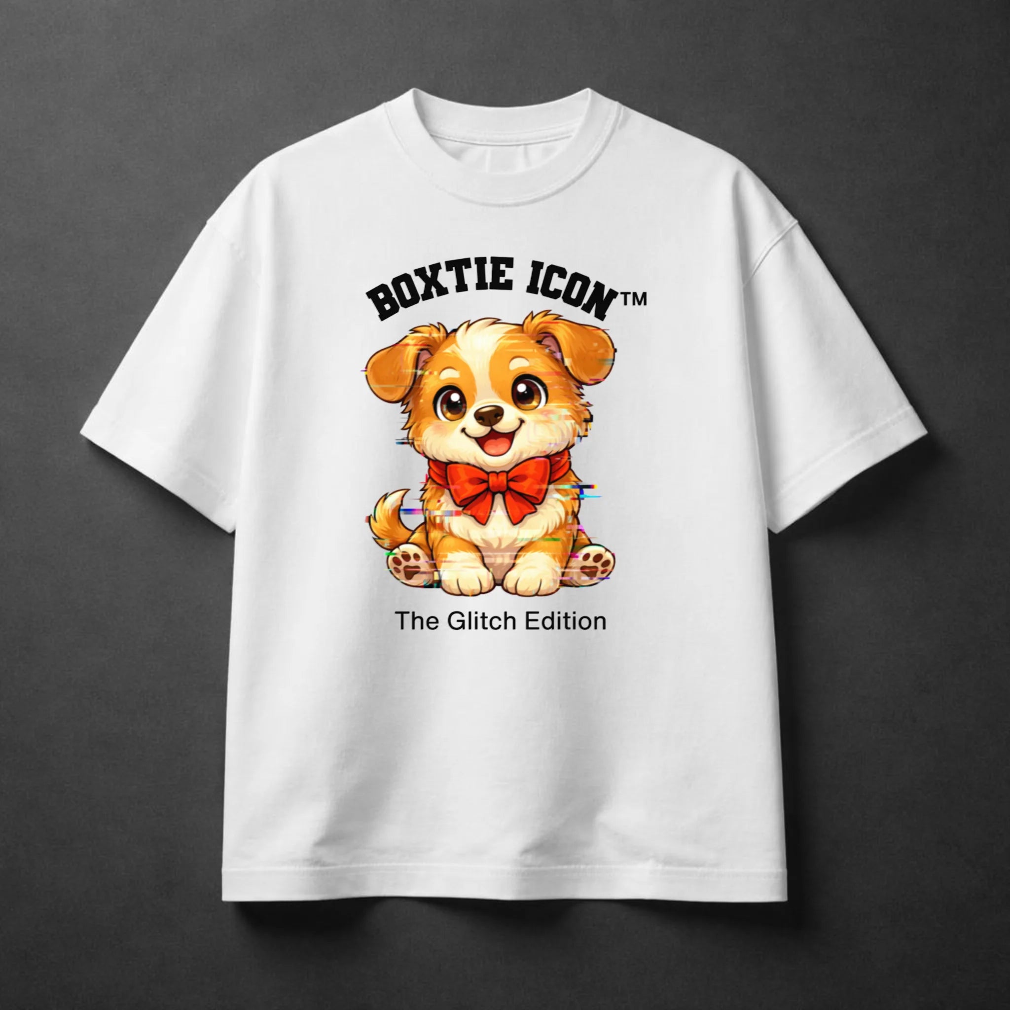 Boxtie Icon™ Dog — Heavyweight T-Shirt — White