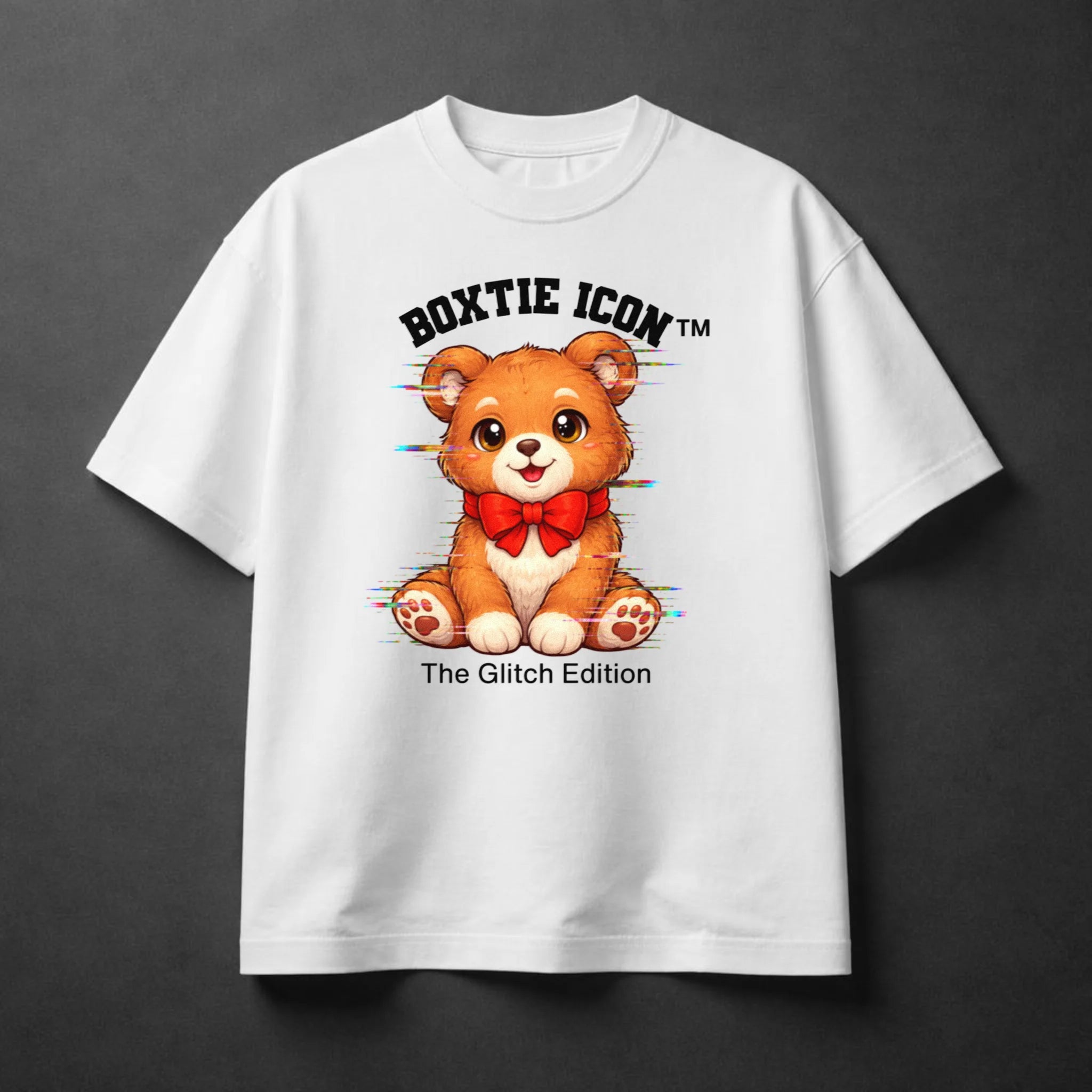 Boxtie Icon™ Bear — Heavyweight T-Shirt — White